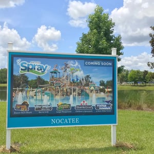 Nocatee Spray Park Coming-Soon Signage